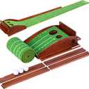 Urban Deco Putting Green Indoor, Golf Putting Mat Putting Matt with Auto Ball Return Training for Indoor and Outdoor Practice, Mini Golf Game for Home Office Backyard, Golfer Man Gift
