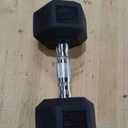 Amazon Basics Rubber Hex Dumbbell Hand Weight, 25 LBS