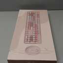 HotFox Wireless Keyboard and Mouse Combo, Full-Size Retro Typewriter Keyboard with Round Keycaps, Ergonomic Design for Windows PC, Home and Office Use -Brown