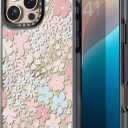 Compatible for iPhone 16 Pro Case Cute - Durable Shockproof 6.6 ft Drop Impact Phone Case - Black Funny Pink Spring Design for iPhone 16 Pro 6.3"