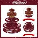 2 x Ranfashiong Graduation Money Holder for Cash Gift Cake with 24 Bill Slots, Congrats Class of 2026 Grad Party Supplies (Red)