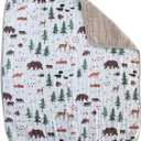 RED ROVR 100% Organic Cotton Muslin Baby Blanket | Multi-Layer Muslin Quilt | Newborn & Toddler | Soft, Lightweight | Nursery, Stroller | Machine Wash | 30" x 40" | Bear Buddies