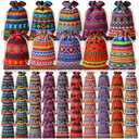 SilTriangle 50 Pcs Mexican Cloth Drawstring Gift Bag 4 x 6 Inch Fiesta Mini Cotton Jewelry Pouches Reusable Goodie Candy Bags for Cinco De Mayo Party Holiday Favor Supplies