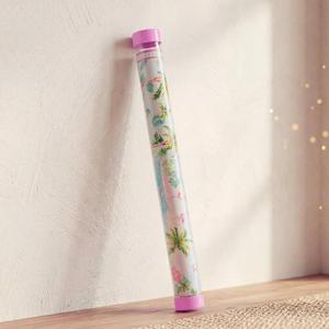 Unittype Mahjong Mat Tube Storage Bag with 2 Rubber Outer Caps 36 Inch Mahjong Mat Holder Clear Artwork Tube Case for Board Games Travel Storage-Mat Not Include(Pink,1 Pcs), 36.69 inches