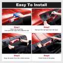 Rear Roof Protector Fit for Dodge RAM 1500 2013-2018 Upgraded TPE Truck Cab Rear Spoiler Roof Spoiler Replacement for Dodge Ram 1500 Accessories
