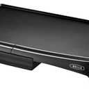 BELLA Electric Griddle with Crumb Tray - Smokeless Indoor Grill, Nonstick Surface, Adjustable Temperature Control Dial & Cool-touch Handles, 10" x 16", Black