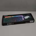 CHONCHOW 87 Keys TKL Gaming Keyboard and Mouse Combo, Wired LED Rainbow Backlit Keyboard 800-3200 DPI RGB Mouse, Gaming for PS4 Xbox PC Laptop Mac