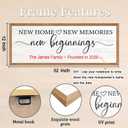 Foutcheou New Home New Memories New Beginnings Wall Decor 32x12 Wood