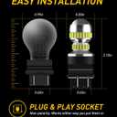 AUXITO 3157 LED Bulb White, Super Bright 4157 3156 LED Reverse Light Bulbs 3056 3057 3047 4057 3457 4114 LED Bulb for Backup Tail Brake DRL Signal Parking Lights, Pack of 2