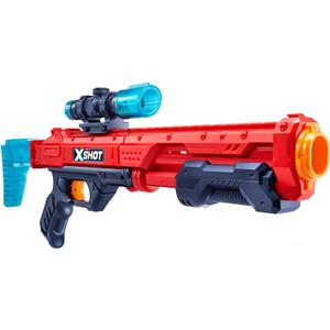 ZURU X-Shot Excel Hawk Eye Foam Dart Blaster (Red)  Long Range Nerf Gun Style Toy with 16 Darts, Air Pocket Tech, Sniper Scope & Tactical Grip | Outdoor Foam Dart Gun for Kids Ages 8+