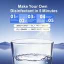 Hypochlorous Acid & Sodium Hypochlorous Solution Generator, 2000ML Capacity Portable Electrolyzed NaCl Water System Making Generate HClO Machine for Home Kitchen School Restaurant Bathroom Cleaning