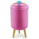 Pukomc Smart Sensor Wastebasket, Convenient and Hygienic Easy to Use, Technology Sensor Waterproof Wastebasket Plastic Trash can for Kitchen, Bathroom, Bedroom, Living Room, Office and Outdoor Pink