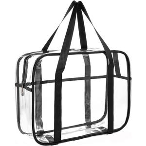 Clear Toiletry Bag Thick Transparent Cosmetic Bag Waterproof Makeup Artist Large Bag Diaper Case Luggage Organizer Storage Easy Clean Large