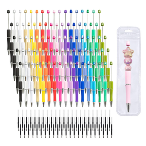Aolipuyet 210 Pieces DIY Beadable Pen Bulk Kit – 70PCS Ballpoint Pen with Refills & Bags – Beads Pens Supplies, Beaded Pens for DIY Crafting (Beads Not Included) – Office Supplies (Colorful)