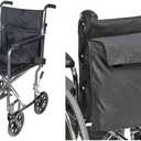 Drive Medical TR37E-SV Lightweight Folding Transport Wheelchair with Swing-Away Footrest, Silver & DMI Wheelchair Bag Provides Storage on Wheelchairs (1 Count (Pack of 1))