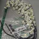 5 Pcs Artificial Plum Blossom Fake Wintersweet Long Stem Plastic Flowers Home Hotel Office Wedding Party Garden Decor 27.5'' High White