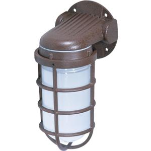 Nuvo Lighting SF76/621 Industrial Style Small Heavy Duty Aluminum Durable Outdoor Wall Mount Porch and Patio Light with Frosted Glass, Old Bronze
