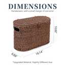 Coeusy Toilet Paper Storage Basket with Lid, Paper Rope Toilet Paper Holder for Up to 6 Mega Rolls, Wicker Basket for Bathroom Accessories Organizer, Boho Hand Woven Rattan Decorative Decor, Brown