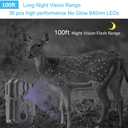 GardePro A50 Trail Camera (Non-Cellular, Non-WiFi), Enhanced Low-Light Performance, True 4K Video, 0.1s Trigger, 100ft No-Glow Night Vision, Motion Activated Wildlife Camera