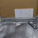 Bamboo Bathtub Tray Table with Adjustable Height, Freestanding Bath Caddy Side Table for Tub Against Wall, Tub Shelf with Glass Phone Holder, Functional Tray - Patent Protected (Brown)