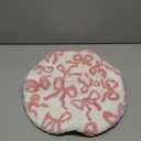 Pink Bow Toilet Lid Cover Washable Coquette Cute Plush Toilet Cover for Bathroom Decor Soft Microfiber 17.5 x 15 Inch Non Slip Rubber Backing Fits Most Round, Elongated, Pink