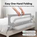 Bed Rail for Toddler,71''L One-Button Swing Down Bed Guard