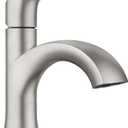 Moen Karis Spot Resist Brushed Nickel One-Handle Single Hole Bathroom Sink Faucet with Optional Deck Plate, 84346SRN