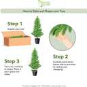 Nearly Natural 4ft Faux Cedar Tree with Nursery Planter - UV Resistant Artificial Pine with 1,000 Lifelike Tips for Outdoor Front Porch, Patio, and Entryway