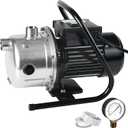 LANCHEZ 1.6 HP Portable Shallow Well Pump, 1162 GPH Stainless Steel Sprinkler Pump, 115V Water Transfer for Garden Draining and Lawn Irrigation