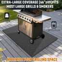 Grill Mats for Outdoor Grill 66" x 49", Heavy Duty TPE Under Grill Mat, Waterproof, Oil-Resistant & Easy to Clean, Protect Your Floors from Oil and Stains