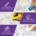 Monthly Magnetic Calendar for Refrigerator - 17"x17" Dry Erase Board, Large Writing Space, 8 Markers & Eraser - Family Schedule Planner, Stain-Resistant with Strong Magnets (Sunday Start) (Purple)