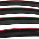 4-Pack Side Window Vent Visor Rain Guard Wind Shade Deflector JDM Style Black Replacement for 2015-2019 WRX STI Sedan 4-Door