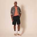 Amazon Essentials Men's 10" Classic-Fit Cargo Shorts  (Black) 9x44