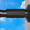 Tension Curtain Rod 51-165In(4.25-13.75Ft), Extra Long Outdoor Curtain Rod No Drilling for Window or Bathroom Patio, Adjustable Spring Shower Rod, Easy to Install Never Rust, Rod Diameter 1.26In-Black