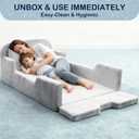 Toddler Floor Bed, No Assembly Needed - Super Soft Full Foam Kids Bed with Removable Washable Cover for Ages 3-5 (61.8"x31.5"x18.9")