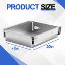Zonon 20" x 15" x 5" Stainless Steel Table Drawer Heavy Duty Metal Undermount Storage Drawer for Prep Work Tables, Slide-out Commercial Residential Kitchen Storage Accessory