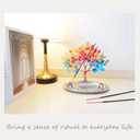 Incense Holder for Sticks with Flat Decorative Life Tree, 2D Life Tree Incense Burner with Ash Catcher for Meditation Yoga Spa Room Decor(Rainbow Color)