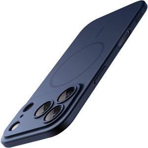 JETech Magnetic Slim Case for iPhone 17 Pro Max 6.9-Inch, Compatible with MagSafe, Ultra-Thin Lightweight Minimalist Phone Cover with Matte Finish and Full Camera Lens Protection (Dark Blue)