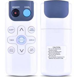 Universal Remote Replacement Applicable for Towallmark/MilleLoom/Kenmore/TROPOW/Black+Decker/ROVSUN/PeacefulHues Window Air Conditioner AC Window Unit, White