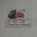 Halloween Pumpkin Hanging Sign Halloween Decorations Halloween Front Door Welcome Sign Halloween Wall Decor