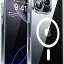 CANSHN Clear Magnetic Compatible with iPhone 16 Pro Max Case [Compatible with Magsafe] [Not Yellowing] Slim Thin Shockproof Protective Bumper Phone Case Cover 6.9 Inch - Clear