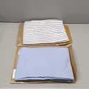 Queen Pillow Cases Set of 4 - Ultra Soft Hotel Quality Pillowcase Covers - Comfy, Cozy & Wrinkle Free - Shrinkage, Stain & Fade Resistant - Machine Washable Pillow Protectors - 4 Piece Set - Sky Blue &  Blue Stripes, Pack of 4