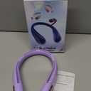 SWEETFULL Portable Neck Fan 360 Cooling Bladeless Personal Fan | No Hair Twisting - 4000mAh USB Rechargeable Wearable Fan for Travel, Birthday Gifts for Men, Women, Mom, and Dad (A9 Light Purple)