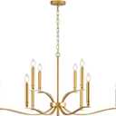 12 Light Gold Living Room Chandelier High Ceiling Foyer Candle Chandelier Large Modern Brass 44in Metal Chandeliers Hanging Light for Master Bedroom Dining Room Light Fixture Over Table