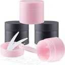 Travel Size Containers, Small Plastic Containers with Lids, 20 Gram Travel Container for Creams, Lotion, Toiletries, Makeup (2PCS Black and 2PCS Pink Plastic Jars)