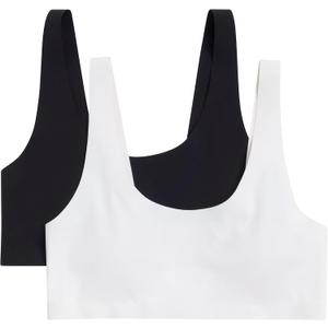 Hanes Girls' Bonded Comfort Bra 2-Pack, Size Large