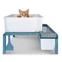 Lift and Sift Cat Litter Box, Sifting Litter Box for Easy Cleaning, Cat Toilet (2 Litter Boxes: 1 Large & 1 Small) with Frame & Scraper - K Cat Clean