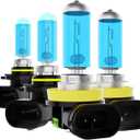 Headlight Bulbs Fit For Chevy Malibu 2013-2015,9005 H11 High Low Beam Combo,Super Bright 5500K White Light High Performance Halogen Light Bulbs,4PCS