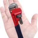 Small Pipe Wrench, 6 Inch Straight Adjustable Mini Pipe Wrench Heavy Duty for Tight Spaces
