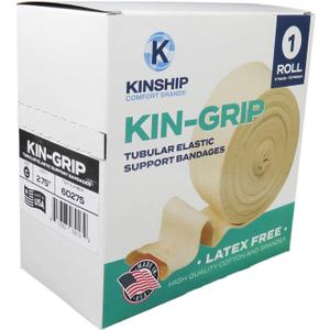 KinGrip Tubular Elastic Support Bandages by Kinship Comfort Brands Tubular Bandage Protects Fragile Skin Latex-Free Wound Care for Edema and Lymphedema Support | Made in USA | Size C 2.75x10 MTR